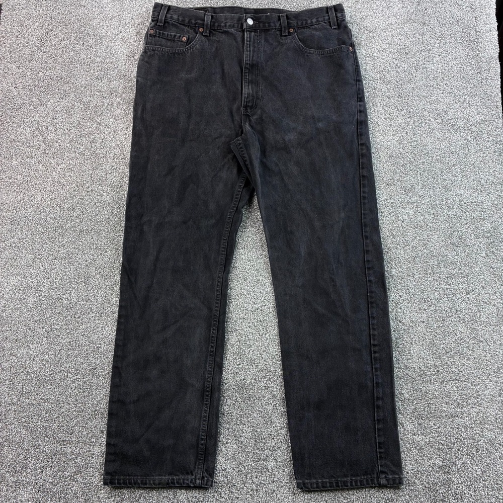 Vintage Levi's 505 Jeans Mens 40x32 Black Cotton Straight Leg USA 505-0259